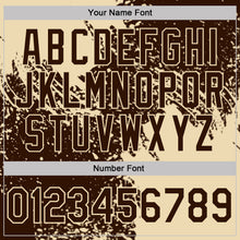 Load image into Gallery viewer, Custom Brown-Cream Distressed Scratch Brush Stroke Performance Polo Shirt
