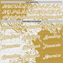 Load image into Gallery viewer, Custom White-Old Gold Distressed Scratch Brush Stroke Performance Polo Shirt
