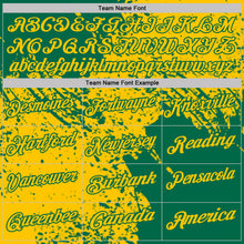 Load image into Gallery viewer, Custom Yellow-Kelly Green Distressed Scratch Brush Stroke Performance Polo Shirt
