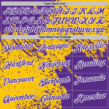 Charger l'image dans la galerie, Custom Yellow Purple-White Distressed Scratch Brush Stroke Performance Polo Shirt
