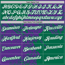 Load image into Gallery viewer, Custom Purple White-Kelly Green Distressed Scratch Brush Stroke Performance Polo Shirt
