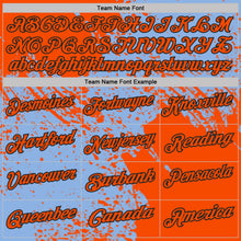Load image into Gallery viewer, Custom Light Blue Orange-Black Distressed Scratch Brush Stroke Performance Polo Shirt
