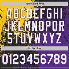 Load image into Gallery viewer, Custom Black White Yellow-Purple Distressed Scratch Brush Stroke Performance Polo Shirt
