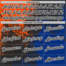 Laden Sie das Bild in den Galerie-Viewer, Custom Black Orange Royal-White Distressed Scratch Brush Stroke Performance Polo Shirt
