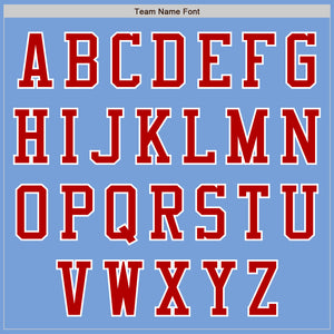 Custom Powder Blue Red-White Authentic Baseball Jersey