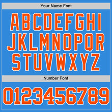 Charger l&#39;image dans la galerie, Custom Powder Blue Orange-White Authentic Basketball Jersey
