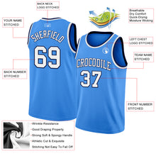 Загрузить изображение в средство просмотра галереи, Custom Powder Blue White-Navy Authentic Basketball Jersey
