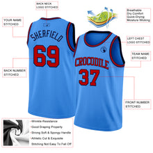 Laden Sie das Bild in den Galerie-Viewer, Custom Powder Blue Red-Navy Authentic Basketball Jersey
