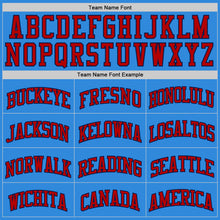 Laden Sie das Bild in den Galerie-Viewer, Custom Powder Blue Red-Navy Authentic Basketball Jersey
