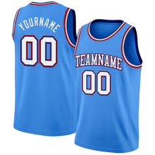 Laden Sie das Bild in den Galerie-Viewer, Custom Powder Blue White Royal-Red Authentic Basketball Jersey
