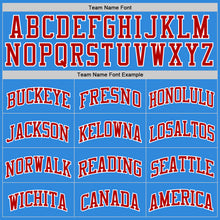 Laden Sie das Bild in den Galerie-Viewer, Custom Powder Blue Red-White Authentic Basketball Jersey
