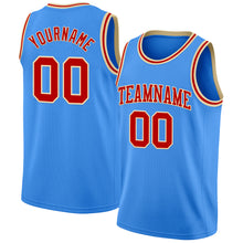 Laden Sie das Bild in den Galerie-Viewer, Custom Powder Blue Red-Cream Authentic Basketball Jersey
