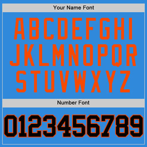 Custom Powder Blue Black-Orange Authentic Basketball Jersey