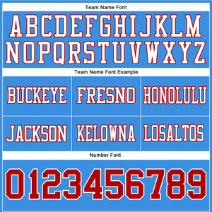 Custom Powder Blue Red-White Authentic Football Jersey