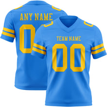 Load image into Gallery viewer, Custom Powder Blue Yellow Authentic Football Jersey

