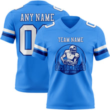 Laden Sie das Bild in den Galerie-Viewer, Custom Powder Blue White-Royal Authentic Football Jersey
