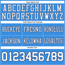 Laden Sie das Bild in den Galerie-Viewer, Custom Powder Blue White-Navy Authentic Football Jersey
