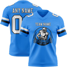 Загрузить изображение в средство просмотра галереи, Custom Powder Blue White-Black Authentic Football Jersey
