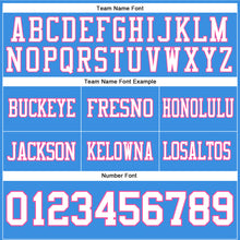 Загрузить изображение в средство просмотра галереи, Custom Powder Blue White-Pink Authentic Football Jersey
