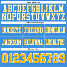 Загрузить изображение в средство просмотра галереи, Custom Powder Blue Gold-White Authentic Football Jersey
