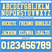 Загрузить изображение в средство просмотра галереи, Custom Powder Blue White-Gold Authentic Football Jersey
