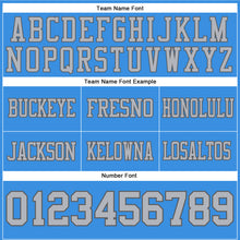 Загрузить изображение в средство просмотра галереи, Custom Powder Blue Gray-Steel Gray Authentic Football Jersey

