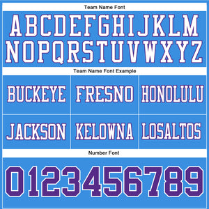 Custom Powder Blue Purple-White Authentic Football Jersey