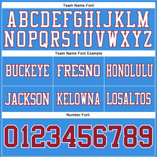 Load image into Gallery viewer, Custom Powder Blue Cardinal-White Authentic Football Jersey

