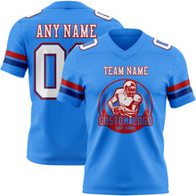 Laden Sie das Bild in den Galerie-Viewer, Custom Powder Blue White Royal-Red Authentic Football Jersey
