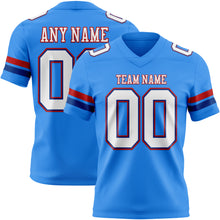 Laden Sie das Bild in den Galerie-Viewer, Custom Powder Blue White Royal-Red Authentic Football Jersey

