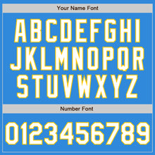 Load image into Gallery viewer, Custom Stitched Powder Blue White-Yellow Baseball Pullover Sweatshirt Hoodie
