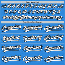 Load image into Gallery viewer, Custom Stitched Powder Blue White-Black Baseball Pullover Sweatshirt Hoodie
