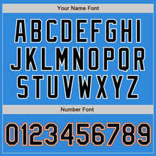 Load image into Gallery viewer, Custom Stitched Powder Blue Black Orange-White Baseball Pullover Sweatshirt Hoodie
