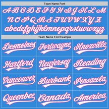 Load image into Gallery viewer, Custom Stitched Powder Blue White-Pink Baseball Pullover Sweatshirt Hoodie
