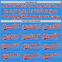 Load image into Gallery viewer, Custom Stitched Powder Blue Crimson-White Baseball Pullover Sweatshirt Hoodie
