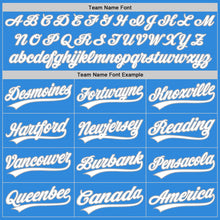 Load image into Gallery viewer, Custom Stitched Powder Blue White-Gray Baseball Pullover Sweatshirt Hoodie
