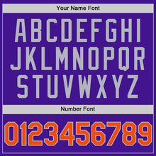 Load image into Gallery viewer, Custom Purple Orange-Gray Mesh Authentic Throwback Baseball Jersey
