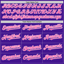 Load image into Gallery viewer, Custom Purple Pink-White Mesh Authentic Throwback Baseball Jersey
