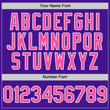 Load image into Gallery viewer, Custom Purple Pink-White Mesh Authentic Throwback Baseball Jersey
