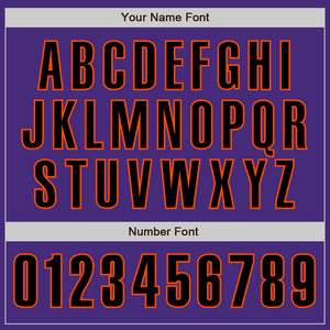 Custom Purple Black-Orange Authentic Baseball Jersey