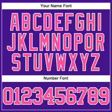 Load image into Gallery viewer, Custom Purple Pink-White Mesh Authentic Throwback Baseball Jersey
