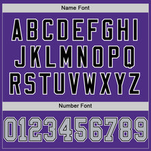 Load image into Gallery viewer, Custom Purple Gray-Black Mesh Authentic Throwback Football Jersey
