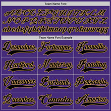 Charger l&#39;image dans la galerie, Custom Purple Black-Old Gold Hockey Lace Neck Jersey
