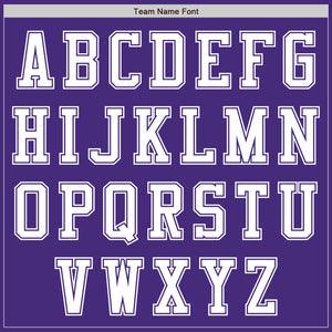 Custom Purple White Authentic Baseball Jersey