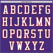 Load image into Gallery viewer, Custom Purple White-Red Authentic Baseball Jersey
