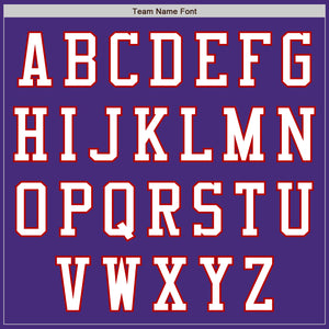Custom Purple White-Red Authentic Baseball Jersey