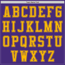 Load image into Gallery viewer, Custom Purple Gold Authentic Baseball Jersey
