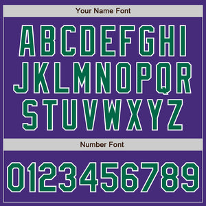 Custom Purple Kelly Green-White Authentic Baseball Jersey