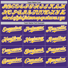 Загрузить изображение в средство просмотра галереи, Custom Purple White Gray-Gold Authentic Baseball Jersey
