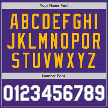 Загрузить изображение в средство просмотра галереи, Custom Purple White Gray-Gold Authentic Baseball Jersey
